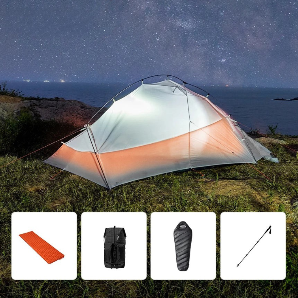 Ultralight Trekking Tent Portable 20D Fabric for Hiking