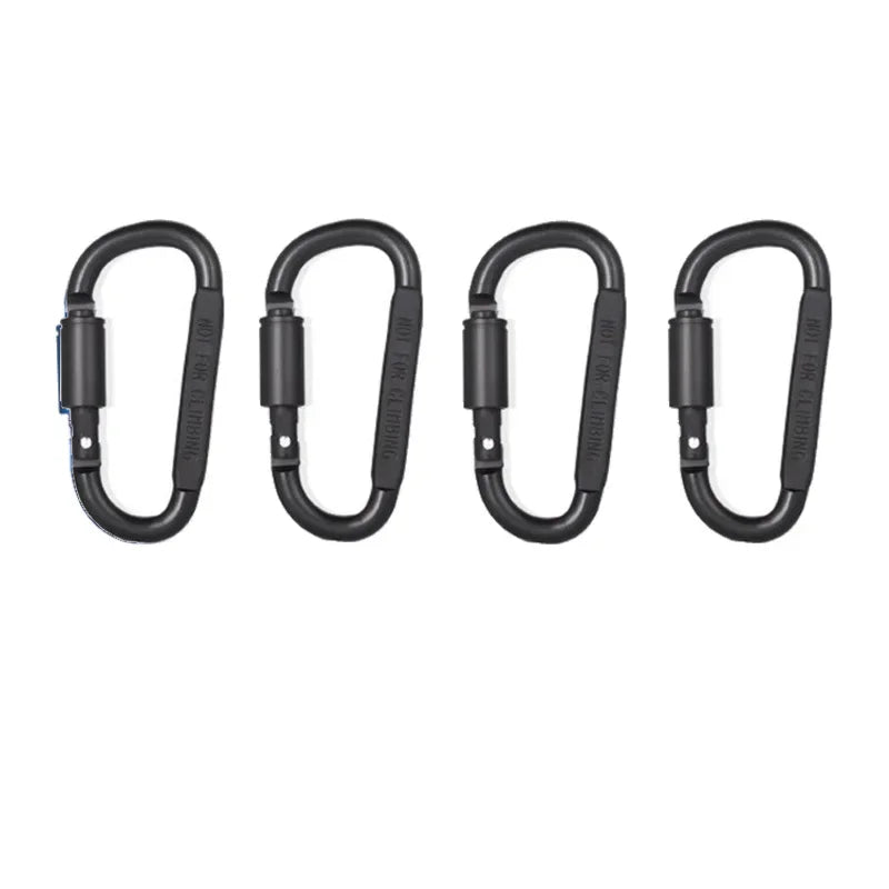4–6PCS Aluminum Carabiner Set – Lightweight Outdoor EDC Clips