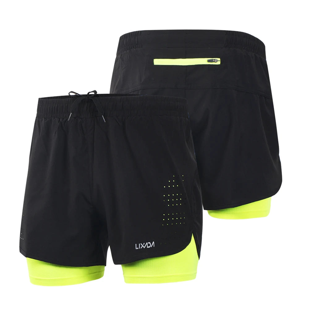 Men’s 2‑in‑1 Quick-Dry Hiking Shorts