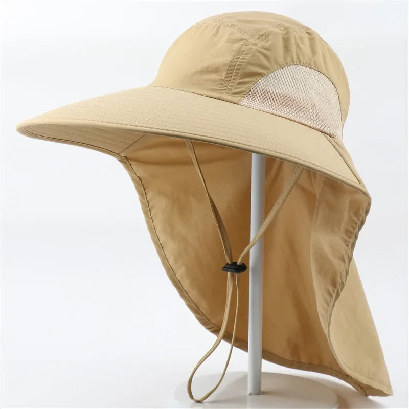 Hiking Sun Hat Wide Brim UV Protection with Neck Cover