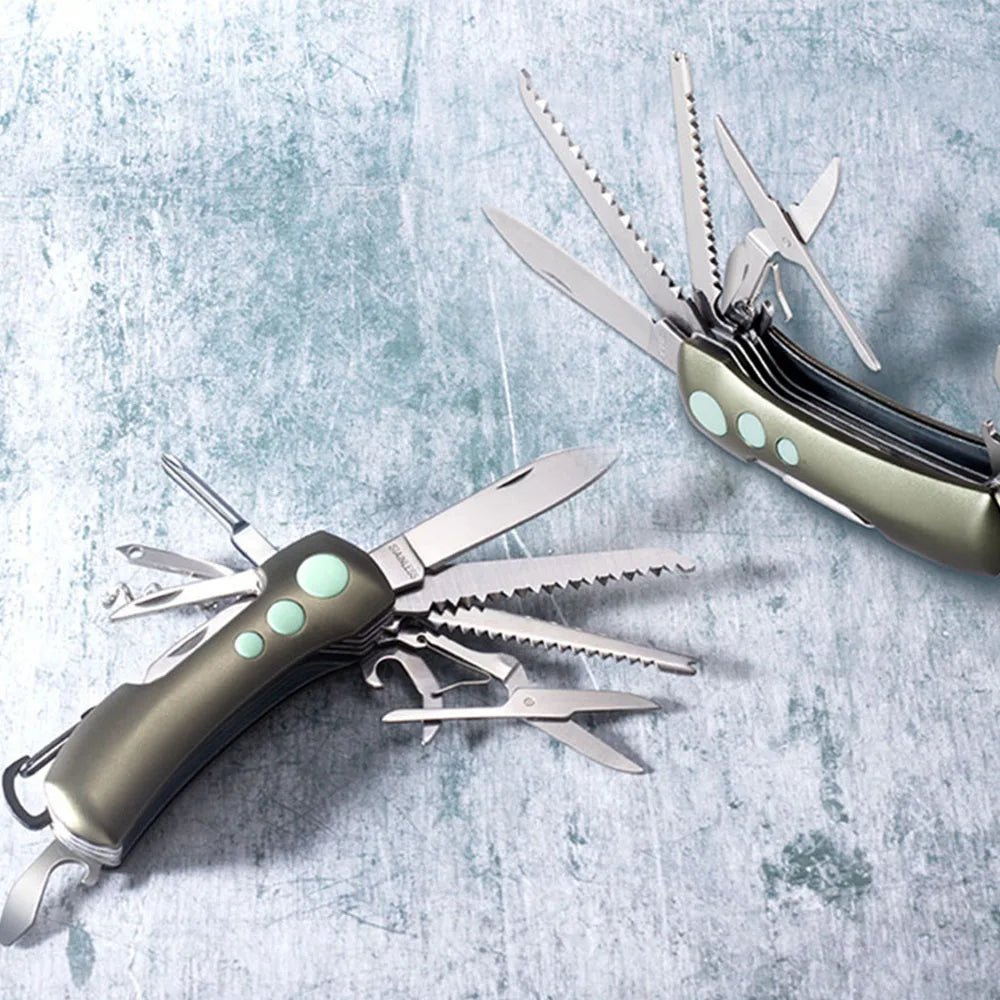 Mini Survival Folding Knife – Outdoor Multitool Swiss-Style for Camping & Repairs