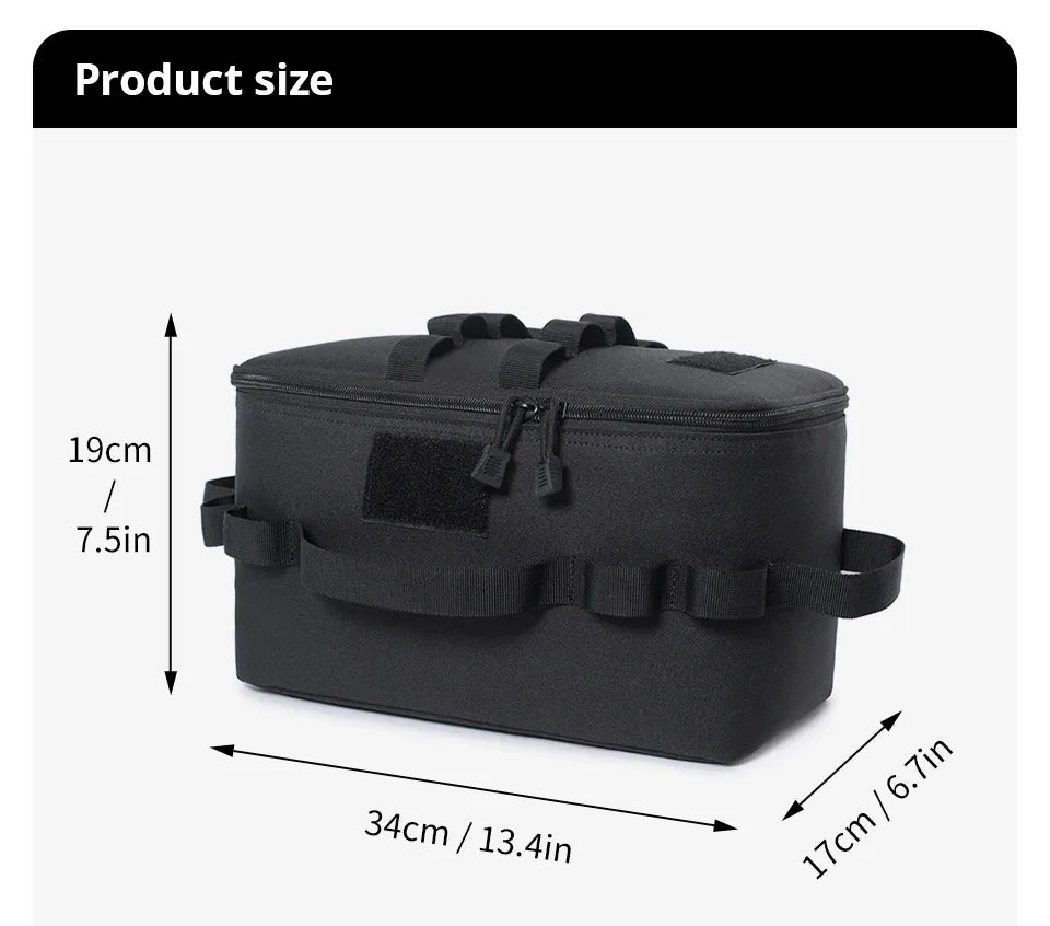 Camping Storage Bag – Gas Canister, Tools & Cookware Organizer