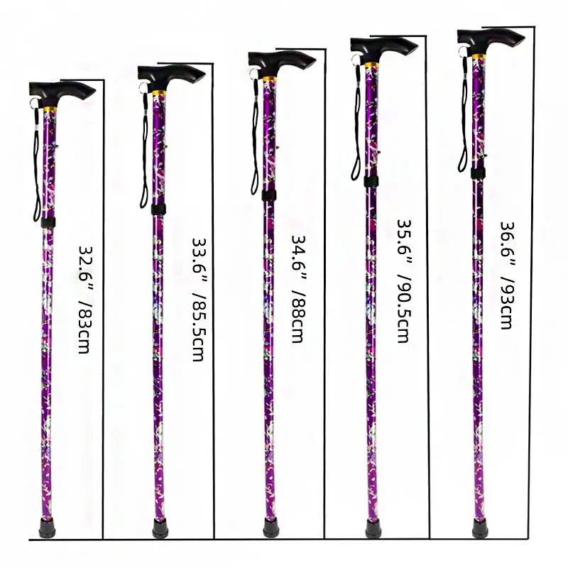 Telescopic 93 cm Folding Hiking Stick – Lightweight, Adjustable & Non-Slip Grip