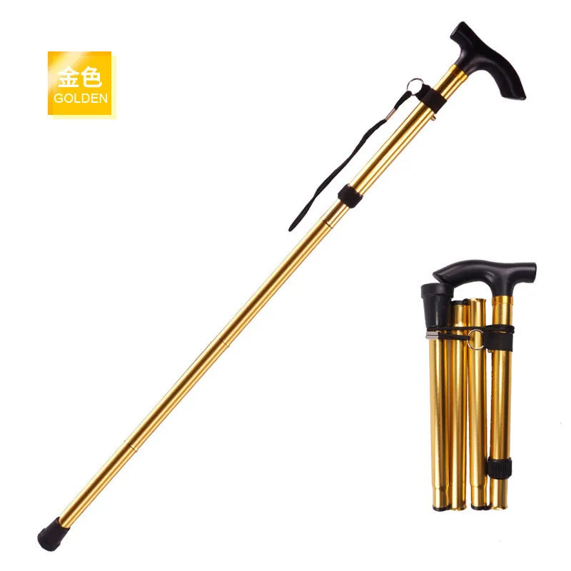 Adjustable Folding Hiking Stick with Wrist Strap