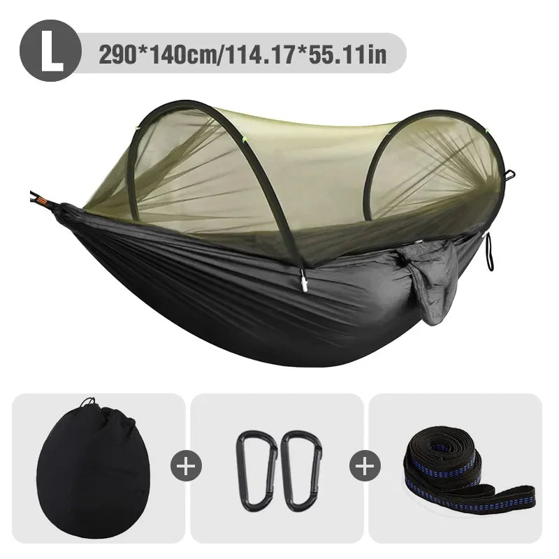 WESTTUNE 3-in-1 Camping Hammock – Mosquito Net & Quick Setup