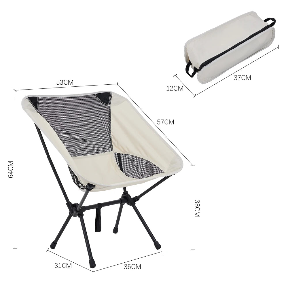 Portable Folding Camping Chair – With Backrest for Fishing, Beach & Outdoor Use