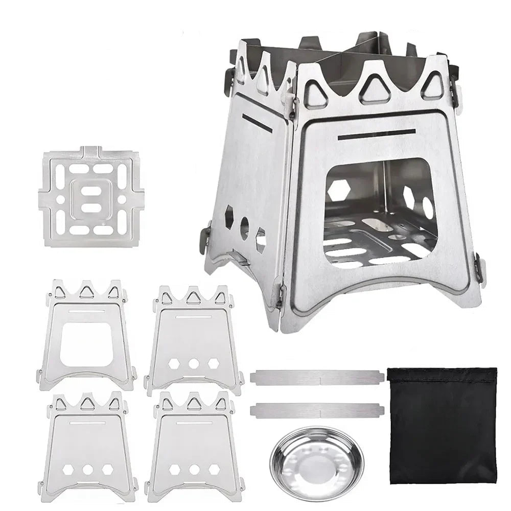 Portable Stainless Steel Wood Burning Camping Stove
