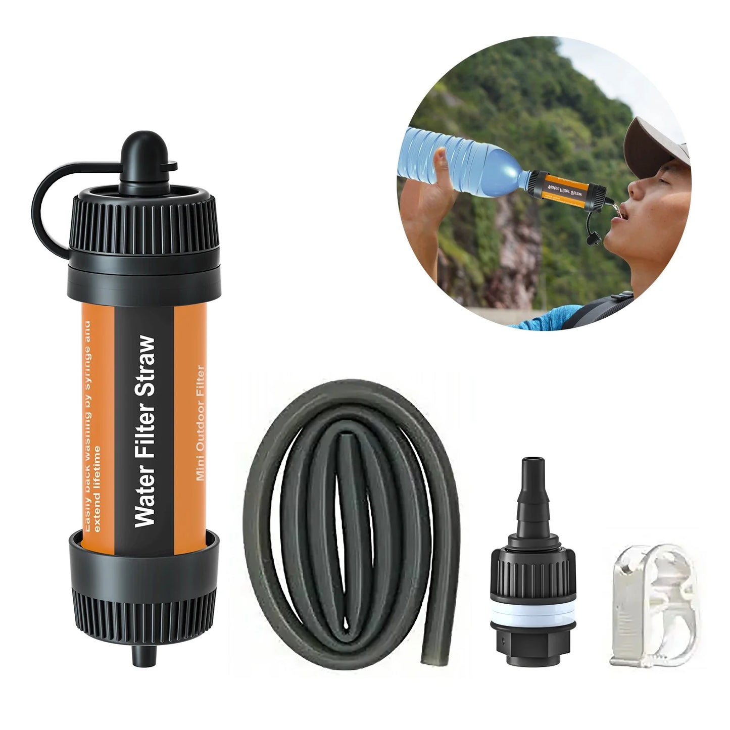 Portable Water Filter Straw for Hiking
