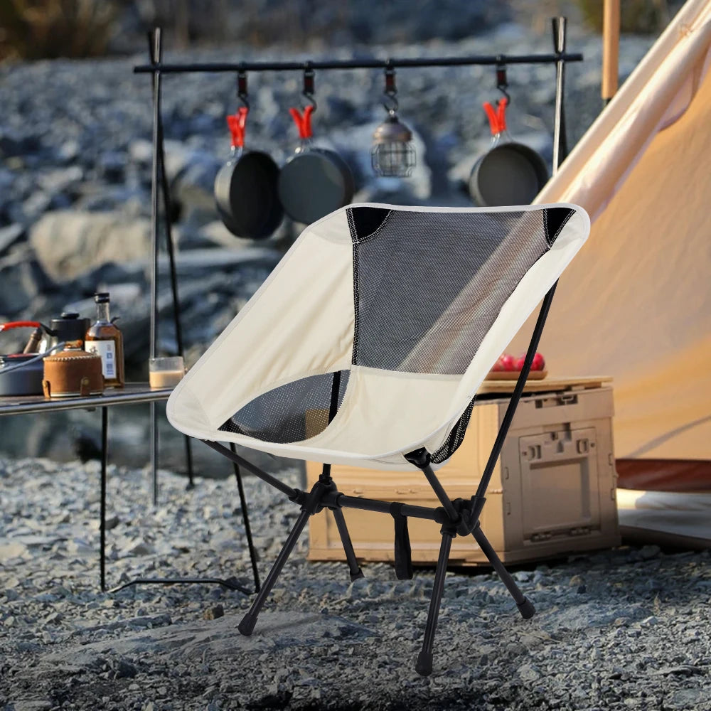 Portable Folding Camping Chair – With Backrest for Fishing, Beach & Outdoor Use