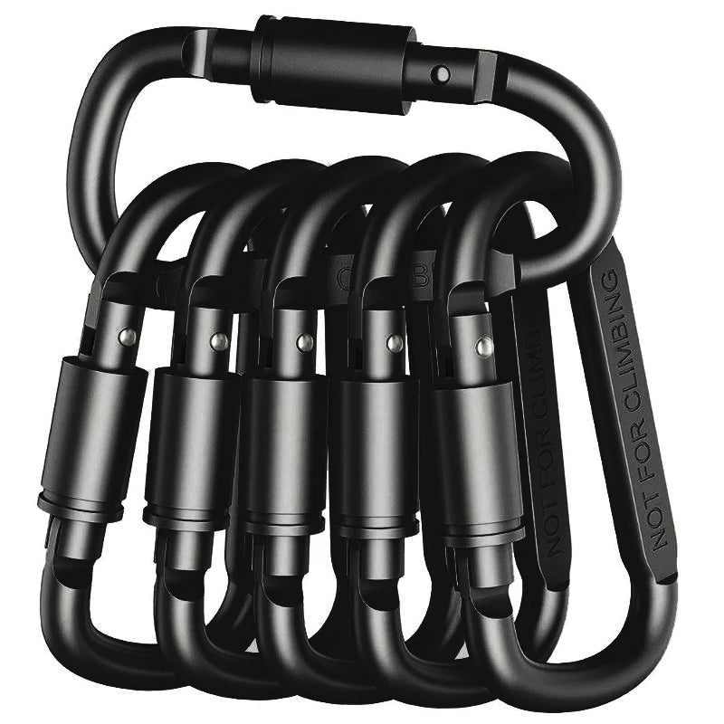 4–6PCS Aluminum Carabiner Set – Lightweight Outdoor EDC Clips