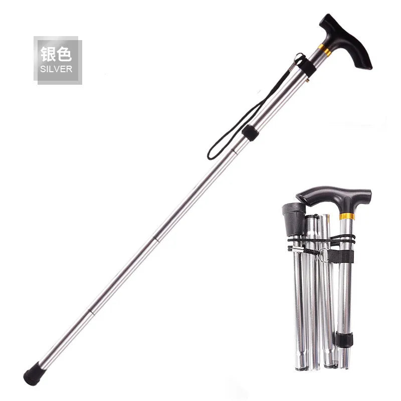 Adjustable Folding Hiking Stick with Wrist Strap
