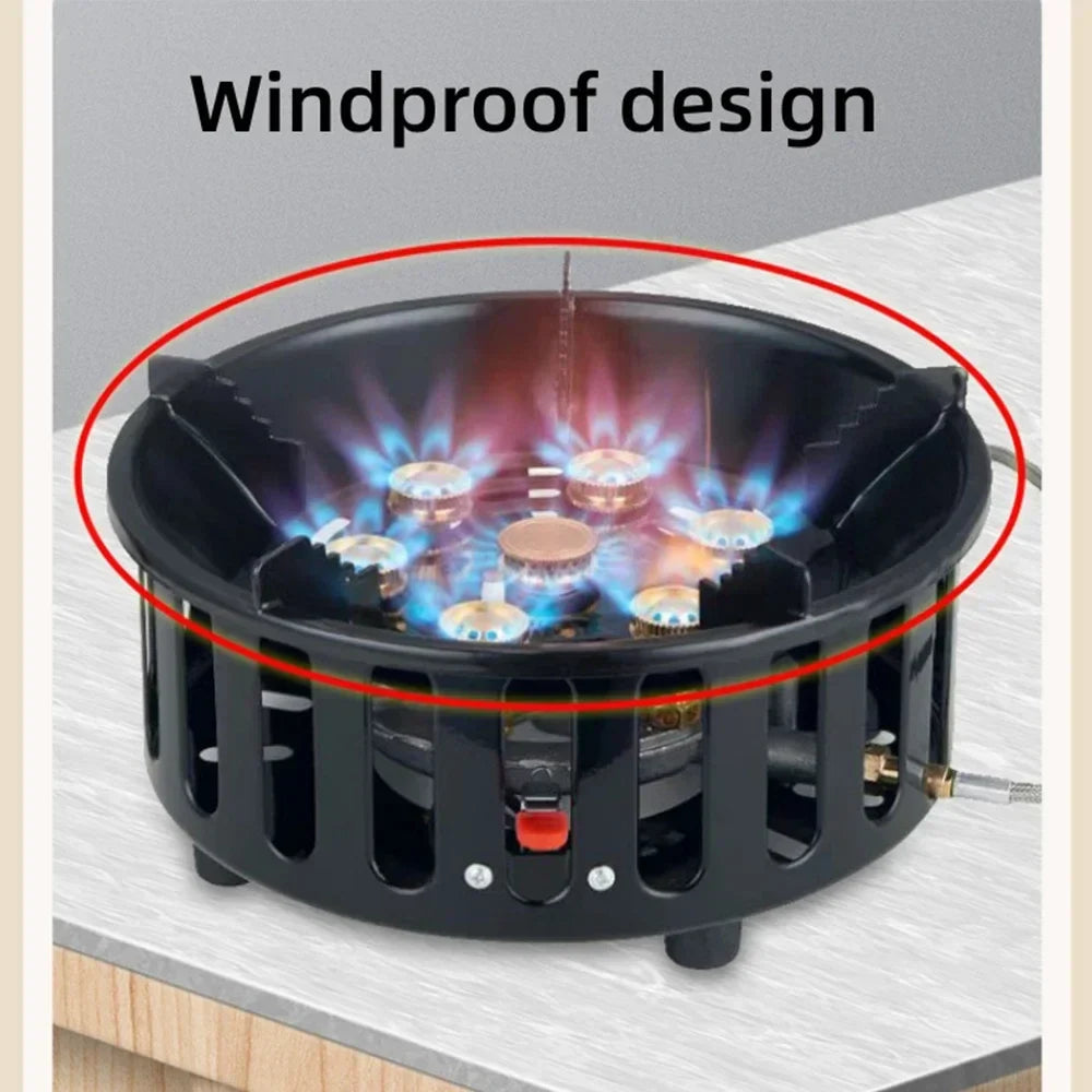 Portable Camping Gas Stove with Windproof Ignition