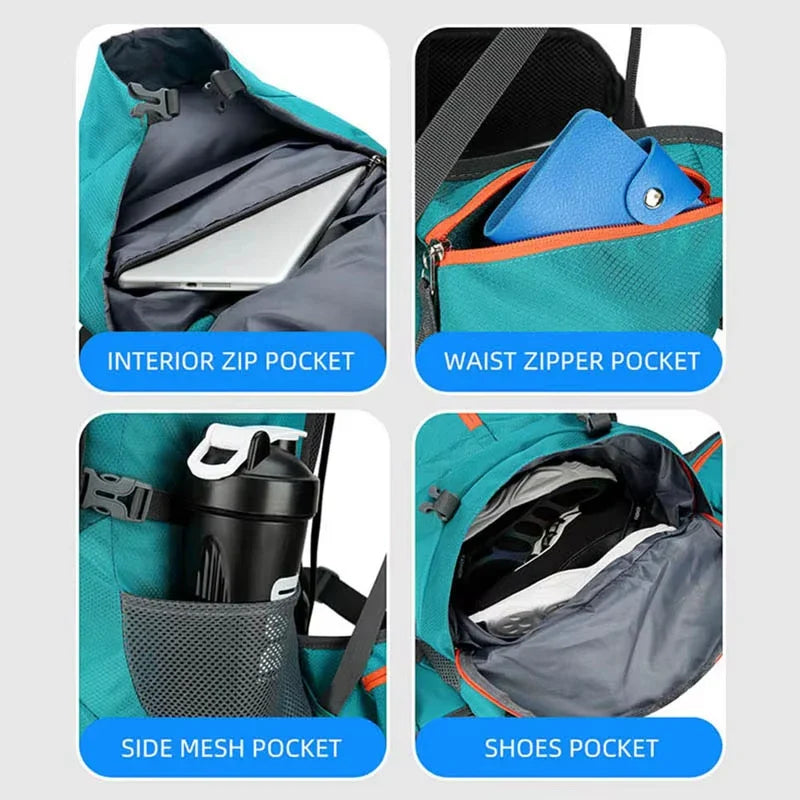 Hiking Backpack Large Capacity with Rain Cover for Camping