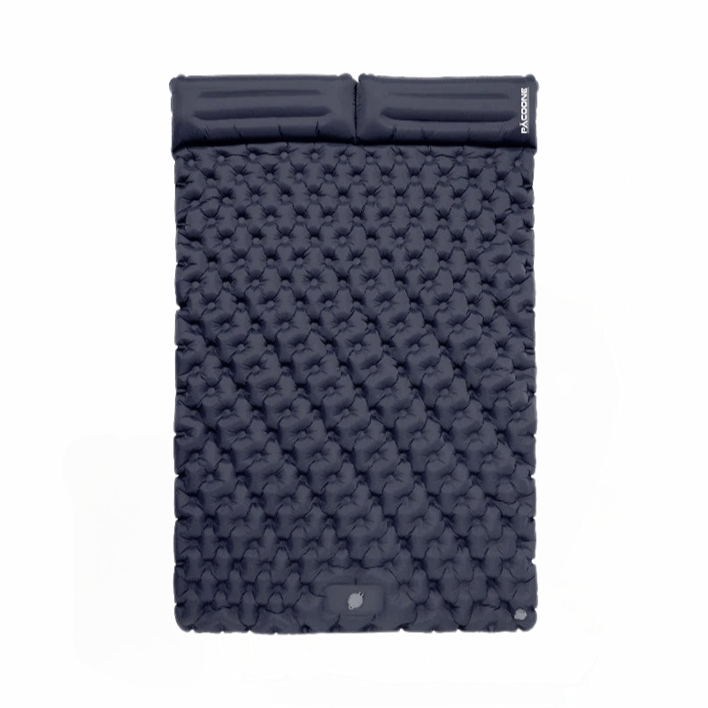 Double Camping Air Mat Inflatable Sleeping Pad with Pillows - The PeakTrail