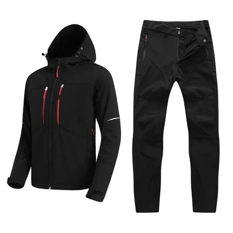 Men's Hiking Set Softshell Winter Jacket and Pants - The PeakTrail