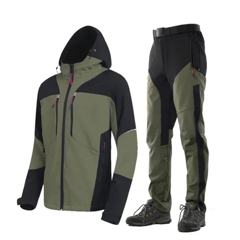Men's Hiking Set Softshell Winter Jacket and Pants - The PeakTrail