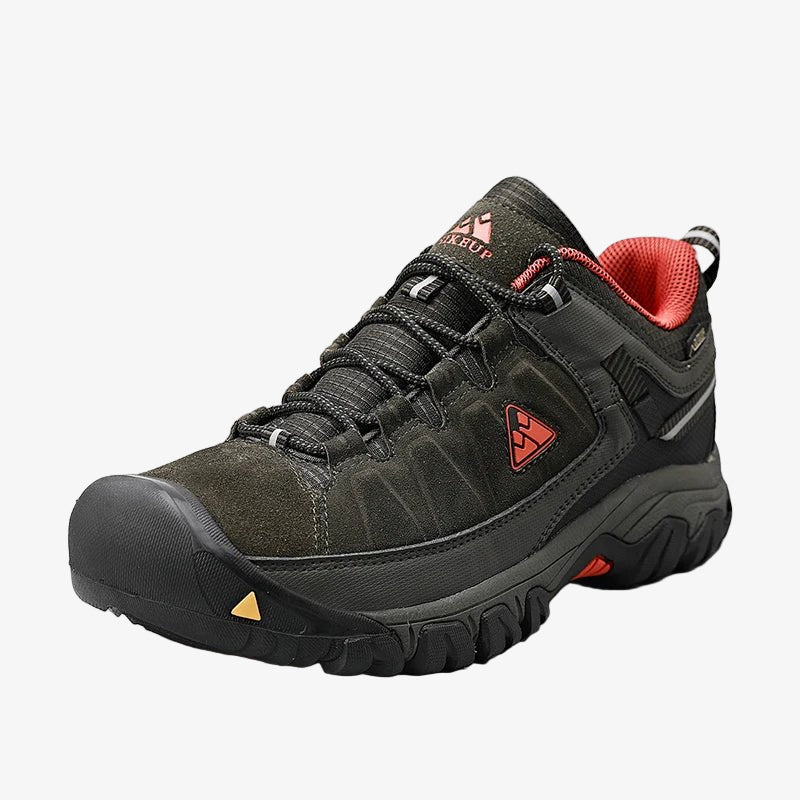 Men's Leather Hiking Shoes Trail Design with Rubber Sole - The PeakTrail