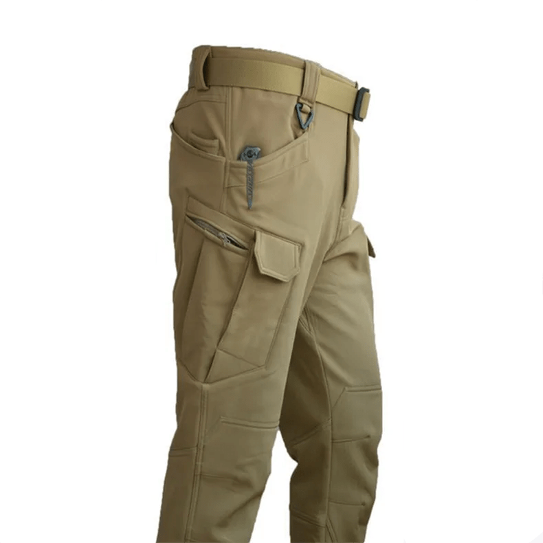Men's Tactical Winter Pants Fleece - Lined Cargo for Hiking and Skiing - The PeakTrail