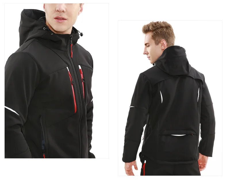 Men's Winter Softshell Jacket Warm and Windproof for Hiking - The PeakTrail