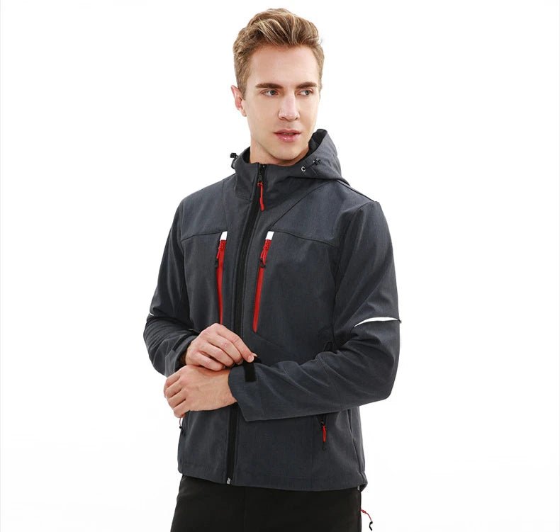 Men's Winter Softshell Jacket Warm and Windproof for Hiking - The PeakTrail
