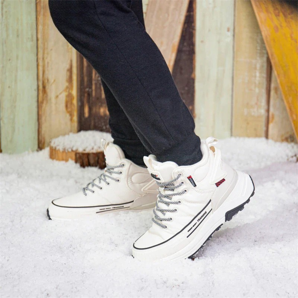 Women’s Winter Leather Snow Boots Waterproof Non Slip Ankle