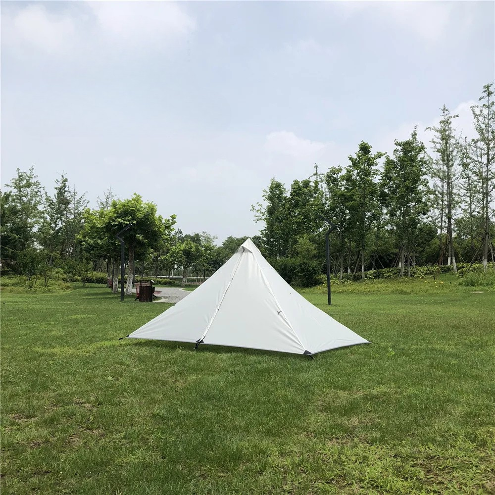 1 Person Ultralight Pyramid Camping Tent Poleless Design