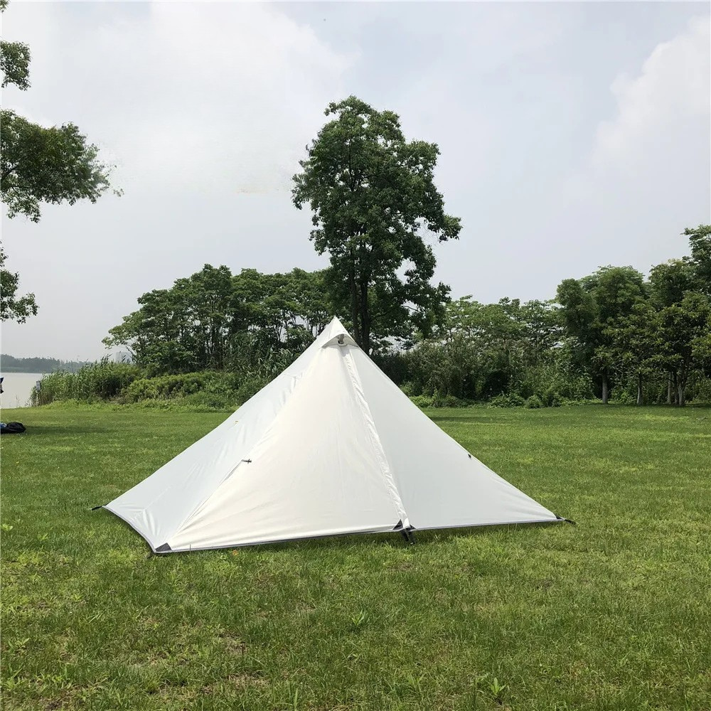 1 Person Ultralight Pyramid Camping Tent Poleless Design