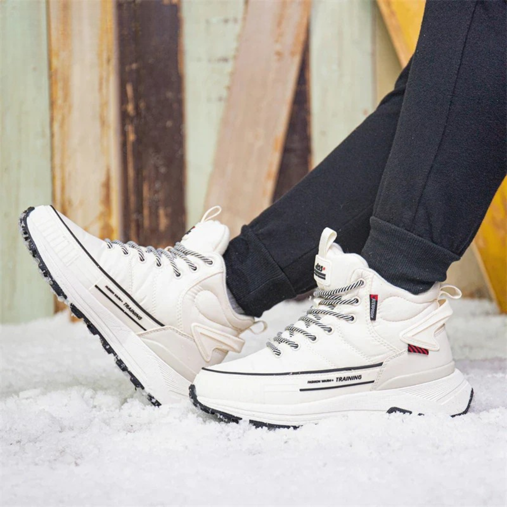 Women’s Winter Leather Snow Boots Waterproof Non Slip Ankle