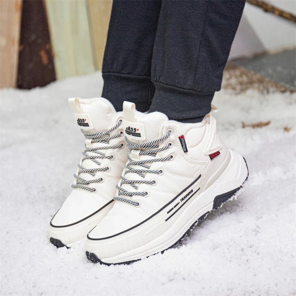 Women’s Winter Leather Snow Boots Waterproof Non Slip Ankle