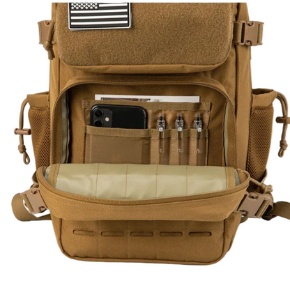 25 L MOLLE Tactical Backpack EDC Hiking Rucksack with Bottle Holder