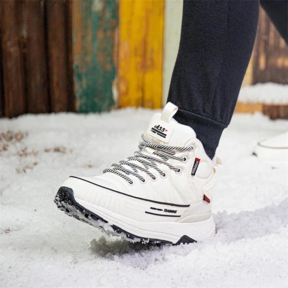 Women’s Winter Leather Snow Boots Waterproof Non Slip Ankle