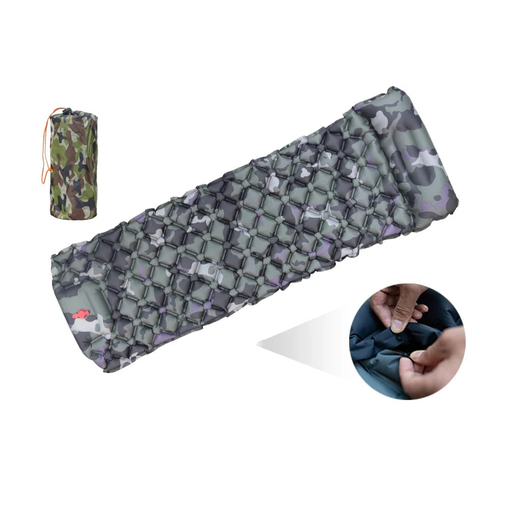 Self-Inflating Camping Sleeping Pad with Pillow