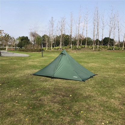 1 Person Ultralight Pyramid Camping Tent Poleless Design