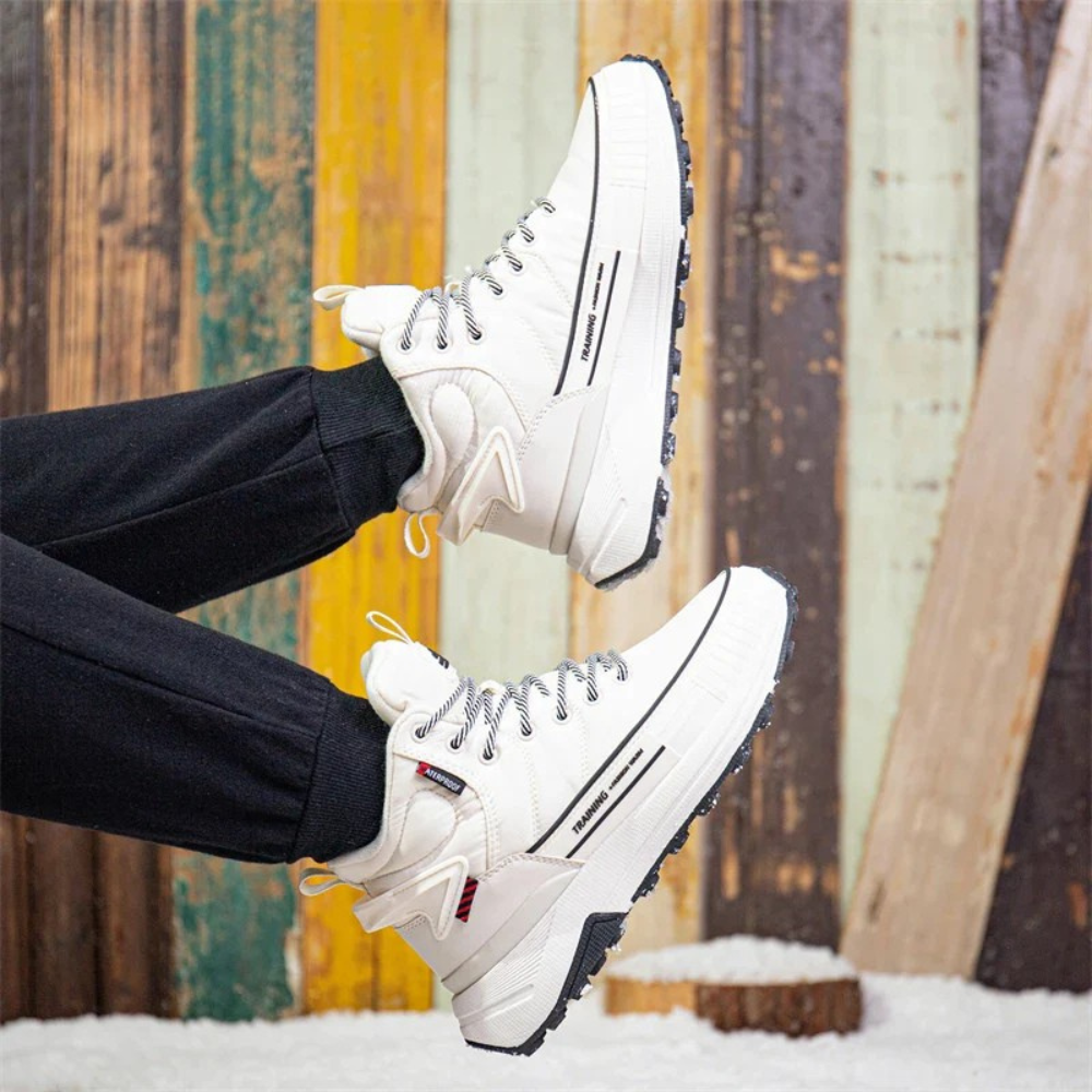 Women’s Winter Leather Snow Boots Waterproof Non Slip Ankle