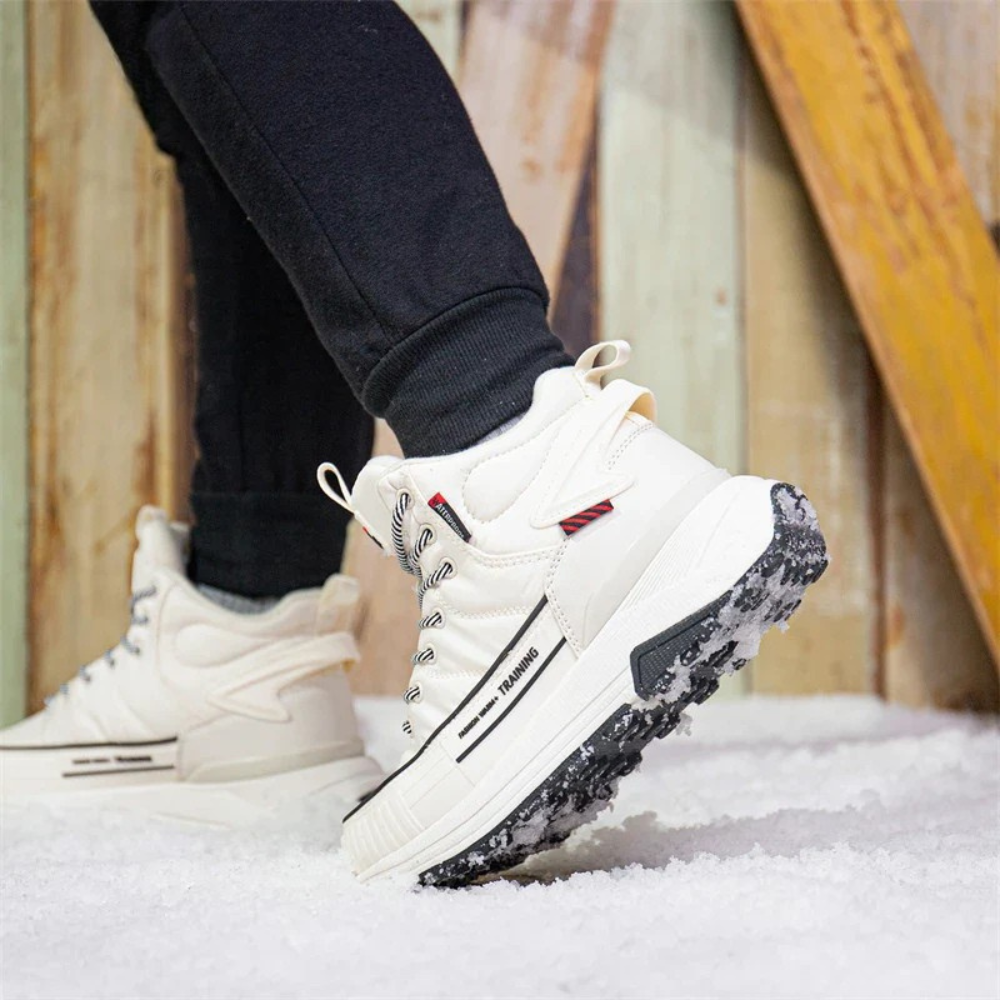 Women’s Winter Leather Snow Boots Waterproof Non Slip Ankle