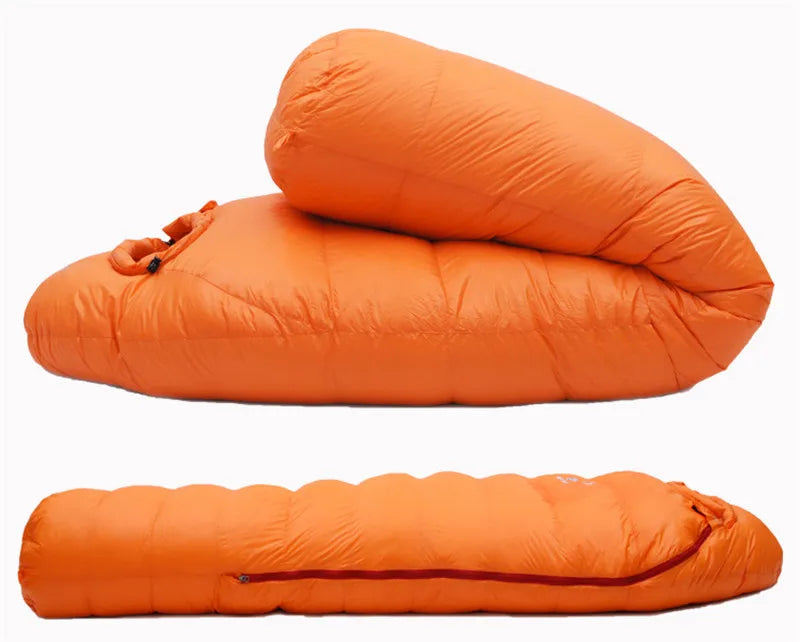 Goose Down Mummy Sleeping Bag for Adults Winter Camping