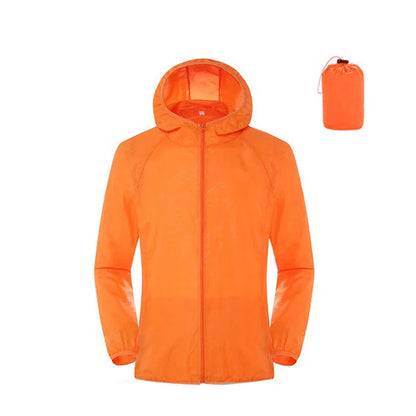 Unisex Waterproof Rain Jacket Quick Dry Windbreaker with Sun Protection
