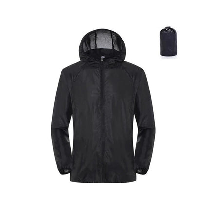 Unisex Waterproof Rain Jacket Quick Dry Windbreaker with Sun Protection