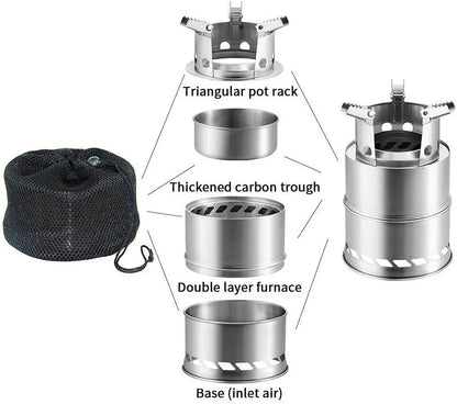 Ultralight Compact Wood Burning Camping Stove
