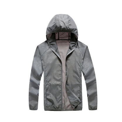 Unisex Waterproof Rain Jacket Quick Dry Windbreaker with Sun Protection