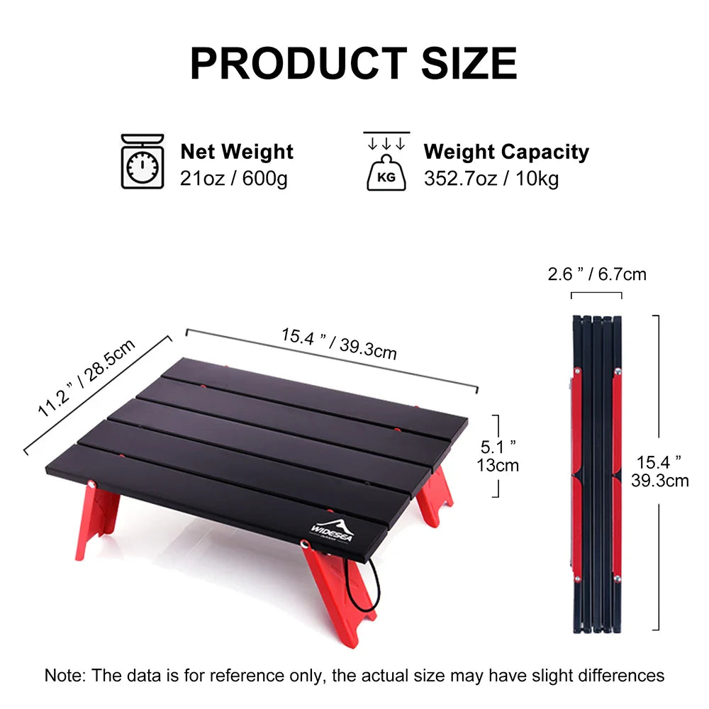 Ultralight Folding Camping Table Portable Multipurpose