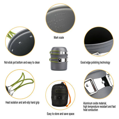 Ultralight Camping Cookware Set Portable