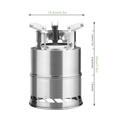 Ultralight Compact Wood Burning Camping Stove