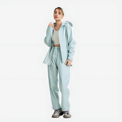 Women’s Waterproof Rain Suit – Jacket & Pants Set for Hiking & Outdoor Use