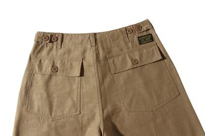 Unisex Hiking Workwear Shorts Cotton Twill Loose Fit Multi Pocket