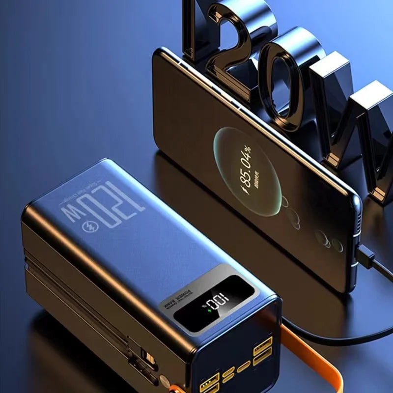 120 W Power Bank 160000 mAh with Built In Cable for Camping