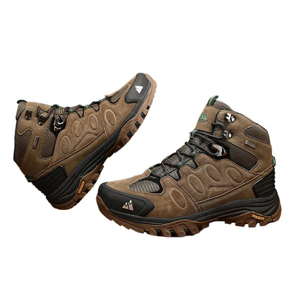 Men’s High Top Suede Hiking Boots Lace Up Non Slip for Winter