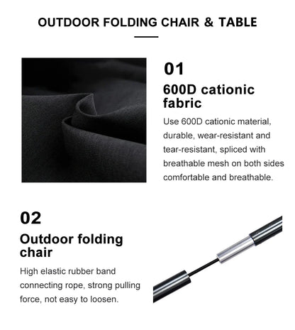 Folding Camping Chaise Lounge Portable Reclining Chair