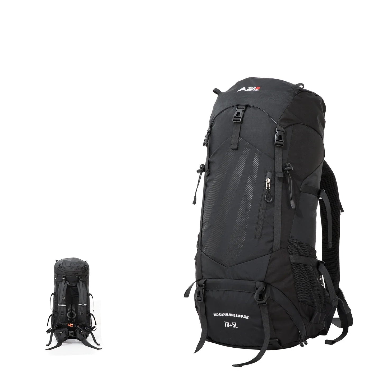70 L Hiking Backpack with Rain Cover Large Capacity