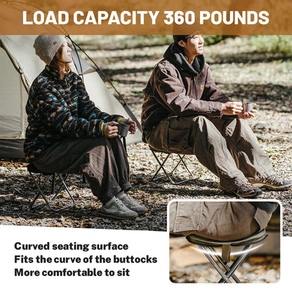 Folding Camping Chair – Lightweight Aluminum Seat with Thickened Cushion